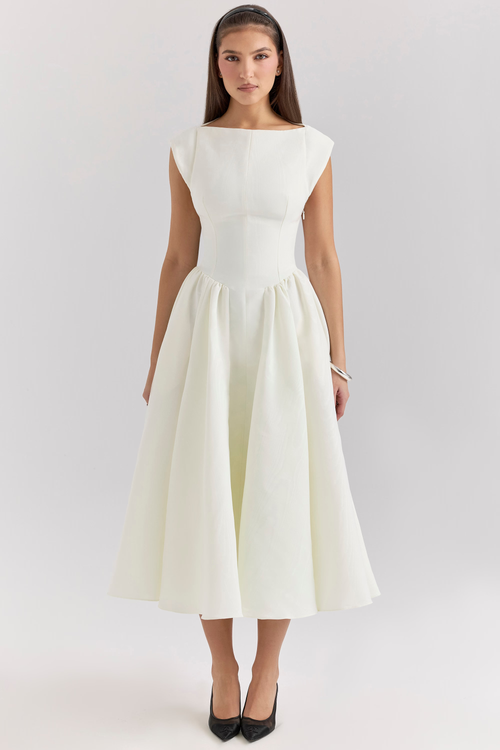 Moonlit Grace Midi Elbise