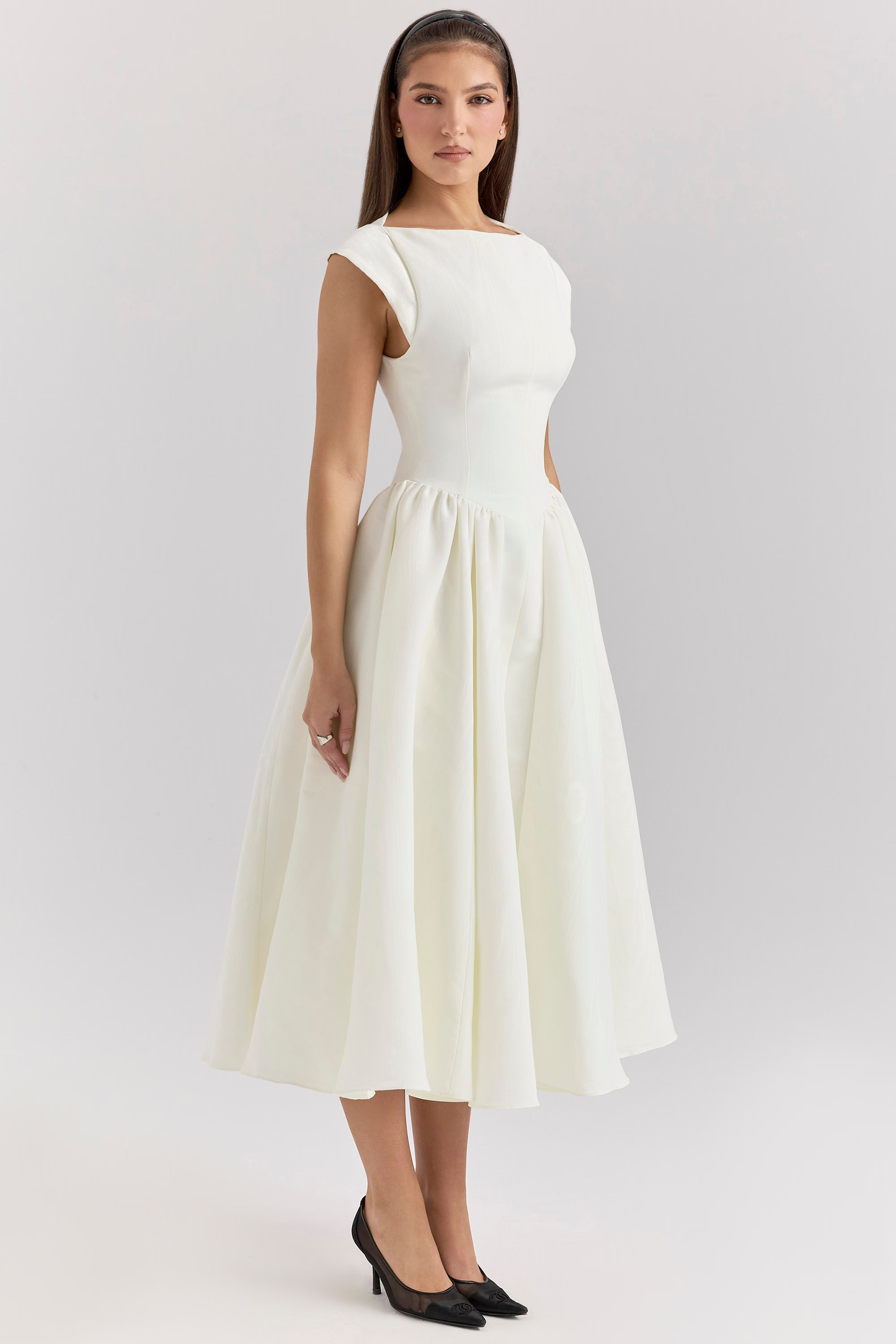 Moonlit Grace Midi Elbise