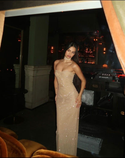 Champagne Stardust Allure Elbise
