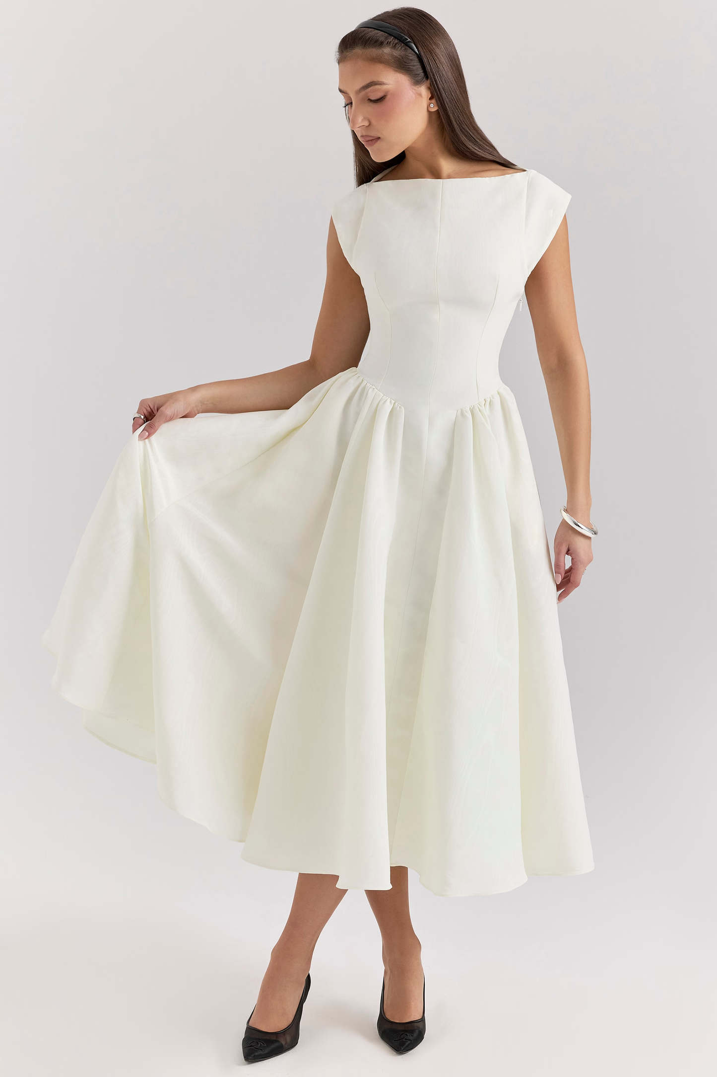 Moonlit Grace Midi Elbise
