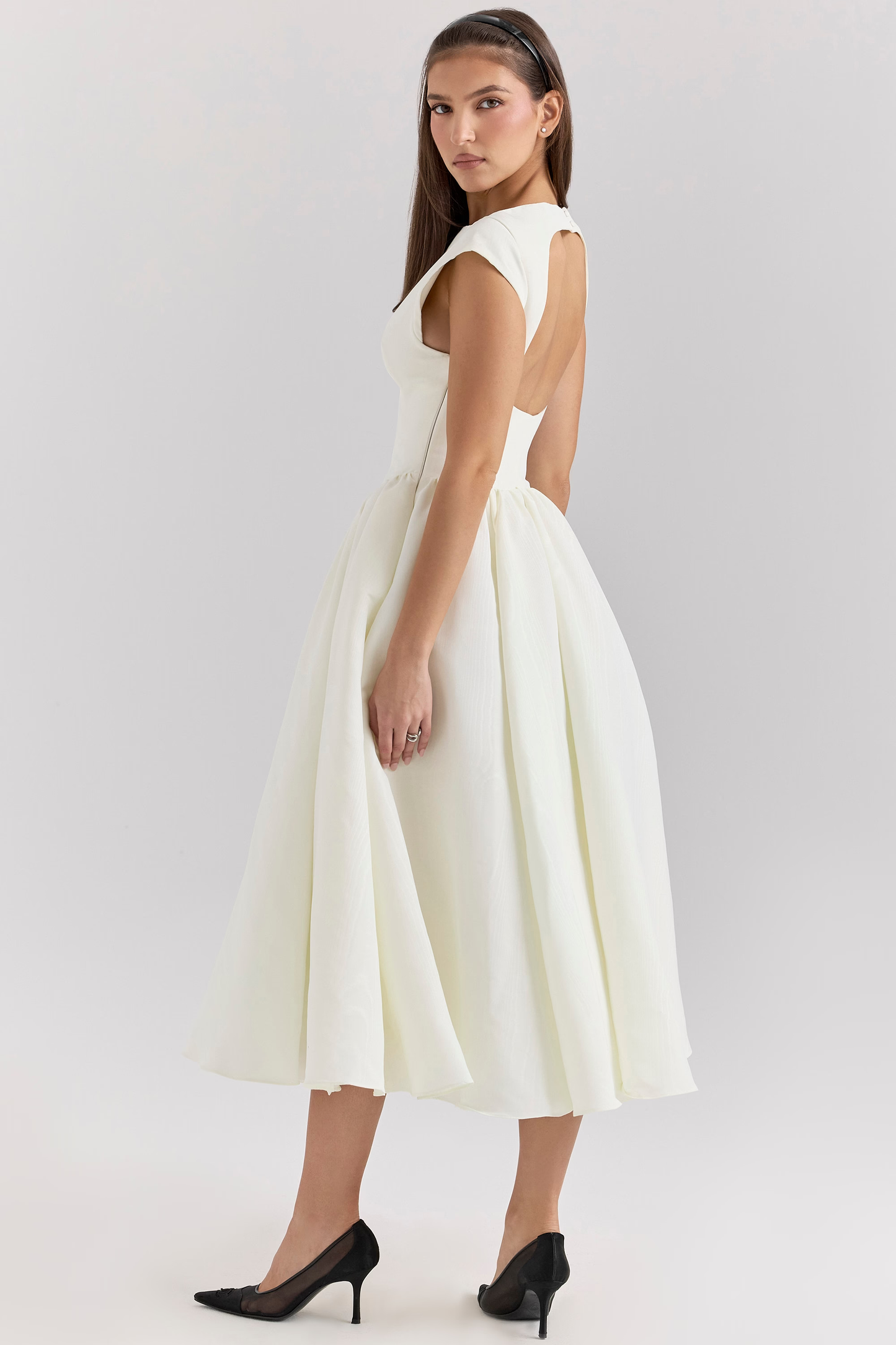 Moonlit Grace Midi Elbise