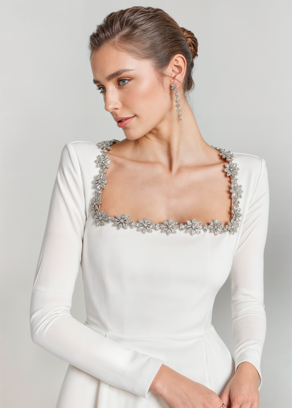 Velvet Bloom Noir Mini Elbise